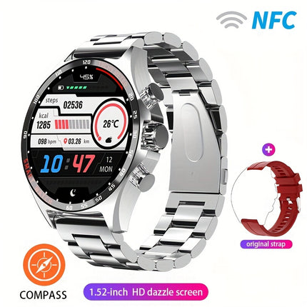 Top Brand Fashion Smart Watch For Women 1.52 Inch HD Screen 50+ Sports Modes Altitude Calendar Call Reminder Music Exercise Message Notification Mileage Record Watch for Women & Men