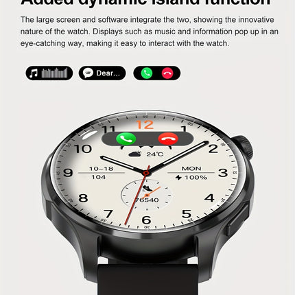GUHUAVMI 2024 New Men's Sports Smart Watch GPS Track NFC Voice Assistant Wireless Call Smart Watch 1.53-inch AMOLED 360 * 360 HD Screen Watch GT4.