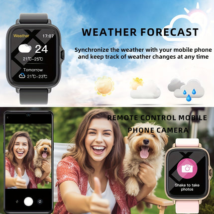 Multifunctional Sports Smart Watch For Men & Women, 1.83'' Full Touch Screen With Wireless Calling & Messaging, Pedometer, Android-Compatible, Casual Style, Gift Idea