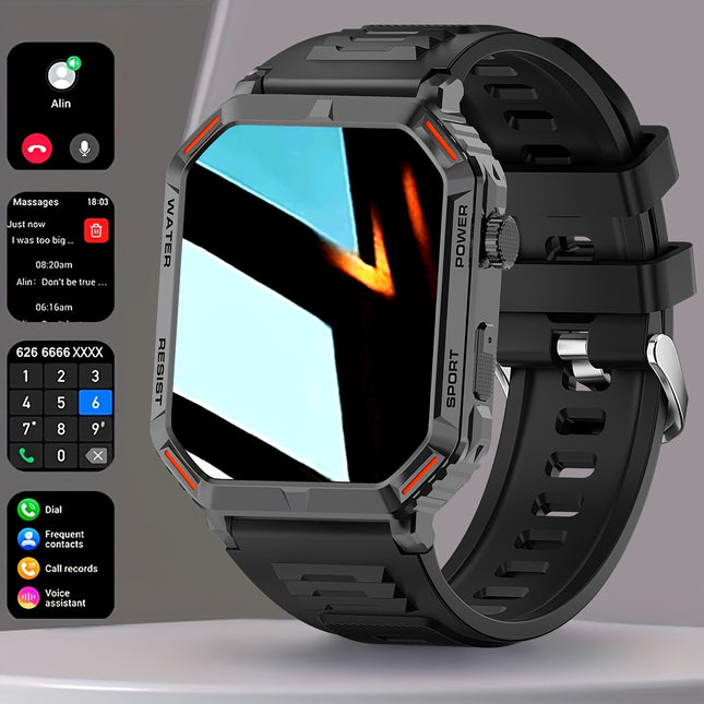 Men's Wireless Smart Watch with 100+ Sport Modes, Full Touch Screen Activity Tracker, Pedometer, and Calorie Counter for Smartphones