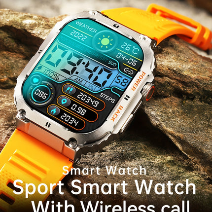 LIGE Smart Watch Wireless Call For Women Men, 1.96" HD Display, Multi Sports Modes, Voice Assistant, Weather Forecast, Calorie Monitoring, Sports Pedometer Watch For Android IOS