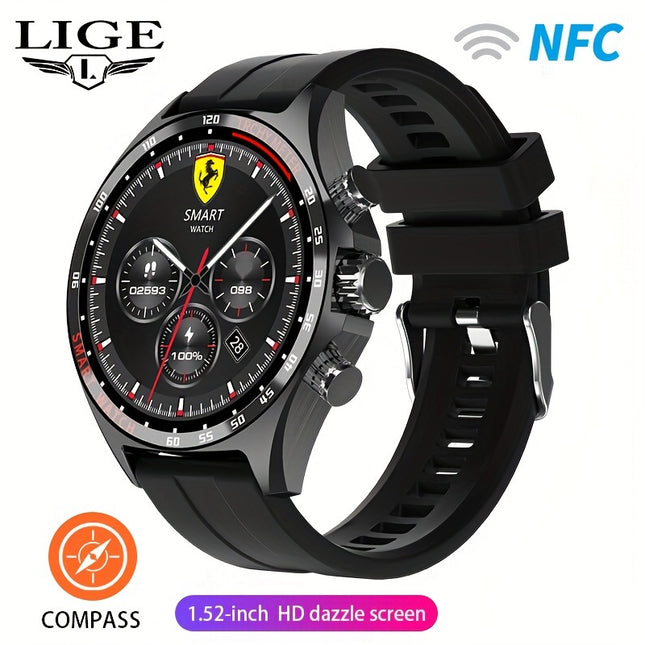 Top Brand Fashion Smart Watch For Women 1.52 Inch HD Screen 50+ Sports Modes Altitude Calendar Call Reminder Music Exercise Message Notification Mileage Record Watch for Women & Men