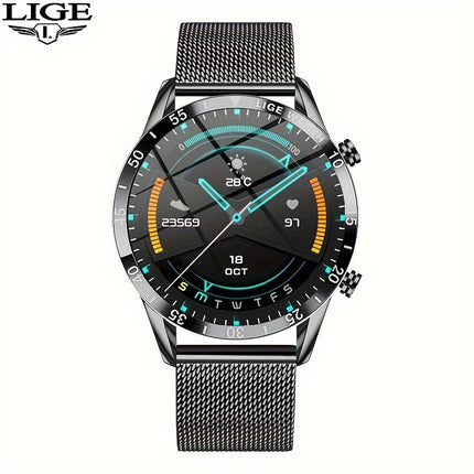LIGE Smart Watch (Wireless Call) For Women Men, 1.39" HD Display, Multi Sports Modes, Information Alerts, Music Control, Sleep Monitoring, Sports Pedometer Watch For Android IOS