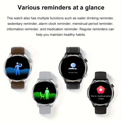 GUHUAVMI 2024 New Men's Sports Smart Watch GPS Track NFC Voice Assistant Wireless Call Smart Watch 1.53-inch AMOLED 360 * 360 HD Screen Watch GT4.