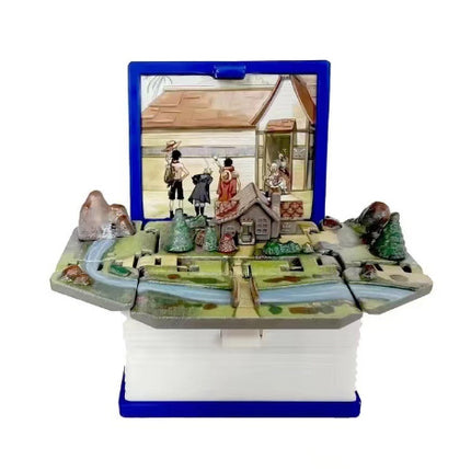 3D Dinosaur Pop-up Book Keychain Children Creative Decompression Toy