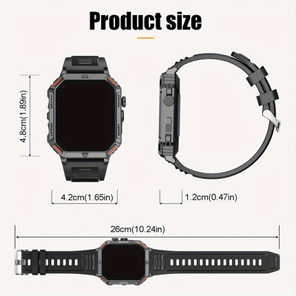 Men's Wireless Smart Watch with 100+ Sport Modes, Full Touch Screen Activity Tracker, Pedometer, and Calorie Counter for Smartphones