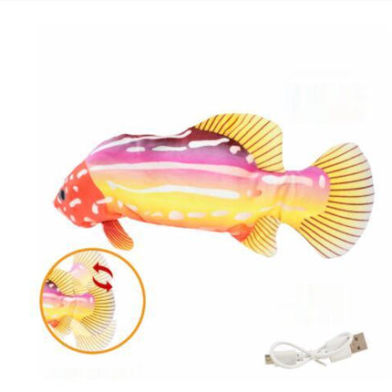 Electric Funny Cat Simulation Fish Beating Usb Jumping Cat Toy