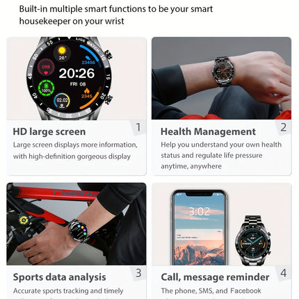 LIGE Smart Watch (Wireless Call) For Women Men, 1.39" HD Display, Multi Sports Modes, Information Alerts, Music Control, Sleep Monitoring, Sports Pedometer Watch For Android IOS