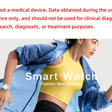 Fashion Smart Watch For Women 2024 New Arrivals 1.2Inch Round Screen Ladies Wristwatches Outdoor Exercise Fitness Tracker Multiple Sports Mode Steps Calories Sleep Monitoring Music Control Message Push Wireless Call Smartwatc