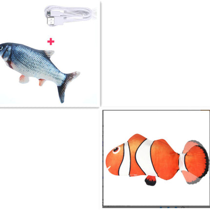 Electric Funny Cat Simulation Fish Beating Usb Jumping Cat Toy