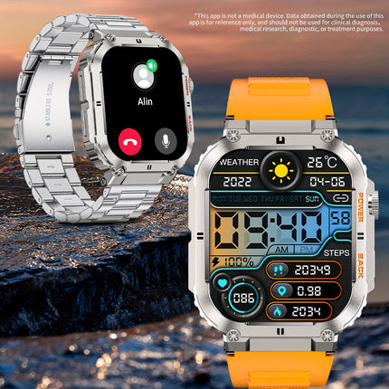 LIGE Smart Watch Wireless Call For Women Men, 1.96" HD Display, Multi Sports Modes, Voice Assistant, Weather Forecast, Calorie Monitoring, Sports Pedometer Watch For Android IOS