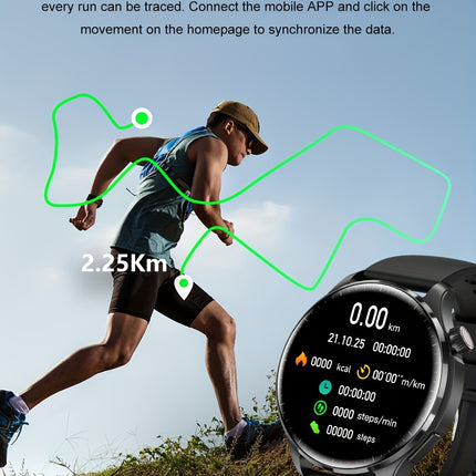 GUHUAVMI 2024 New Men's Sports Smart Watch GPS Track NFC Voice Assistant Wireless Call Smart Watch 1.53-inch AMOLED 360 * 360 HD Screen Watch GT4.