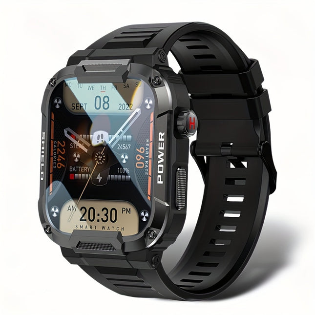 Ultimate Military Smart Watch - Android & IOS Compatible, AI Voice Assistant, Hands-Free Call, Advanced Fitness Tracker, Sports Watch - Perfect Gift for Her on Birthday, Valentines, Easter