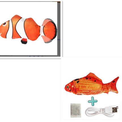 Electric Funny Cat Simulation Fish Beating Usb Jumping Cat Toy