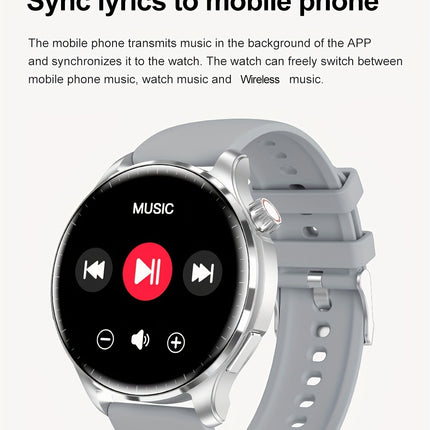GUHUAVMI 2024 New Men's Sports Smart Watch GPS Track NFC Voice Assistant Wireless Call Smart Watch 1.53-inch AMOLED 360 * 360 HD Screen Watch GT4.