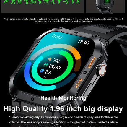 LIGE Smart Watch Wireless Call For Women Men, 1.96" HD Display, Multi Sports Modes, Voice Assistant, Weather Forecast, Calorie Monitoring, Sports Pedometer Watch For Android IOS