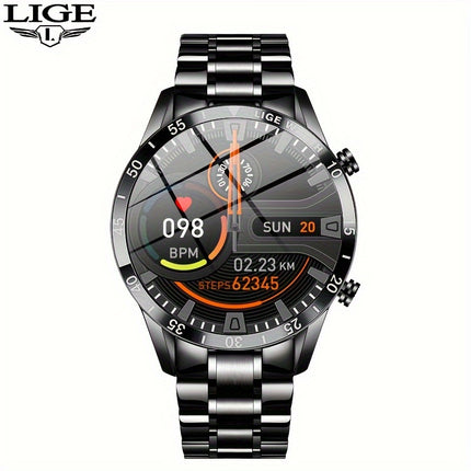 LIGE Smart Watch (Wireless Call) For Women Men, 1.39" HD Display, Multi Sports Modes, Information Alerts, Music Control, Sleep Monitoring, Sports Pedometer Watch For Android IOS