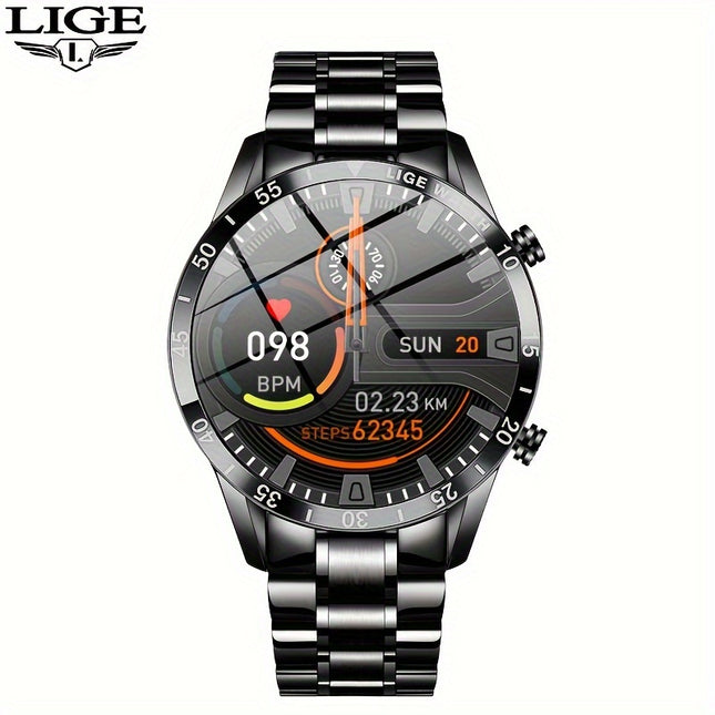 LIGE Smart Watch (Wireless Call) For Women Men, 1.39" HD Display, Multi Sports Modes, Information Alerts, Music Control, Sleep Monitoring, Sports Pedometer Watch For Android IOS