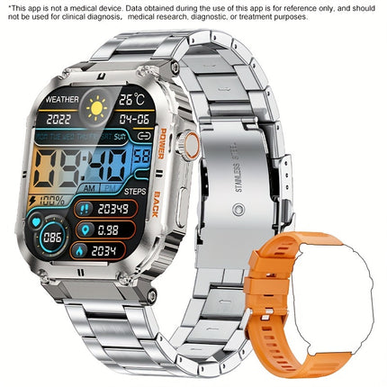 LIGE Smart Watch Wireless Call For Women Men, 1.96" HD Display, Multi Sports Modes, Voice Assistant, Weather Forecast, Calorie Monitoring, Sports Pedometer Watch For Android IOS