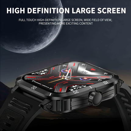 1pc Smart Watch, 1.96" HD Screen Voice Calling 430mHA Large Battery Watch, 100+Sport Mode Smart Bracelet, 3ATM Swimming Waterproof Smart Watch For Android And IPhone, Best Gifts