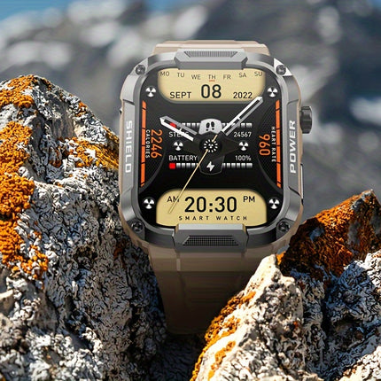 Ultimate Military Smart Watch - Android & IOS Compatible, AI Voice Assistant, Hands-Free Call, Advanced Fitness Tracker, Sports Watch - Perfect Gift for Her on Birthday, Valentines, Easter