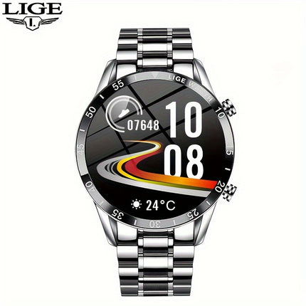 LIGE Smart Watch (Wireless Call) For Women Men, 1.39" HD Display, Multi Sports Modes, Information Alerts, Music Control, Sleep Monitoring, Sports Pedometer Watch For Android IOS