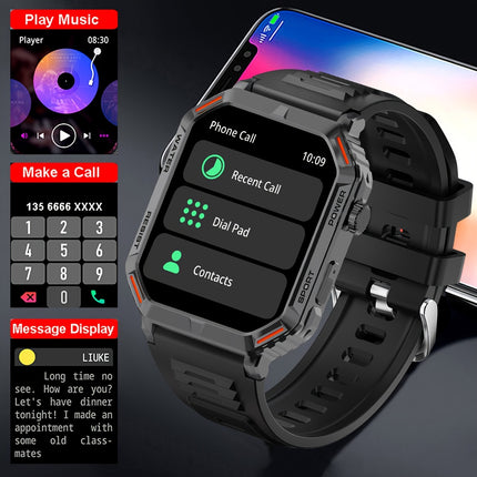 Men's Wireless Smart Watch with 100+ Sport Modes, Full Touch Screen Activity Tracker, Pedometer, and Calorie Counter for Smartphones