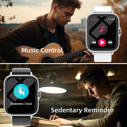 Multifunctional Sports Smart Watch For Men & Women, 1.83'' Full Touch Screen With Wireless Calling & Messaging, Pedometer, Android-Compatible, Casual Style, Gift Idea