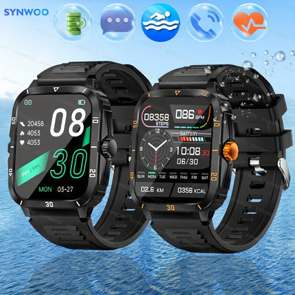 1pc Smart Watch, 1.96" HD Screen Voice Calling 430mHA Large Battery Watch, 100+Sport Mode Smart Bracelet, 3ATM Swimming Waterproof Smart Watch For Android And IPhone, Best Gifts