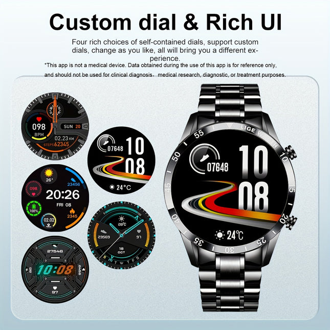 LIGE Smart Watch (Wireless Call) For Women Men, 1.39" HD Display, Multi Sports Modes, Information Alerts, Music Control, Sleep Monitoring, Sports Pedometer Watch For Android IOS