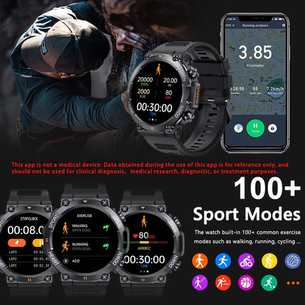 Mens Smart Watch - Seamless Wireless Calling & Message Alerts, HD Touchscreen, Health Tracker, Sport-Ready - Universally Compatible with Smartphones