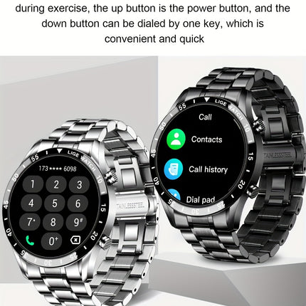 LIGE Smart Watch (Wireless Call) For Women Men, 1.39" HD Display, Multi Sports Modes, Information Alerts, Music Control, Sleep Monitoring, Sports Pedometer Watch For Android IOS
