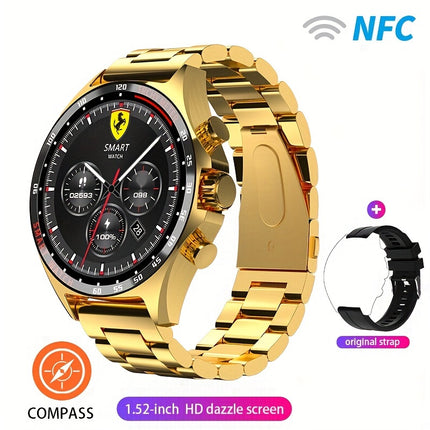 Top Brand Fashion Smart Watch For Women 1.52 Inch HD Screen 50+ Sports Modes Altitude Calendar Call Reminder Music Exercise Message Notification Mileage Record Watch for Women & Men