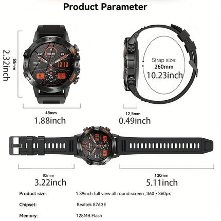 LIGE HD Smart Watch - Stylish Wrist Watches for Women Men with Wireless Call, 1.39" High-Definition Display, Multi-Sports Modes, Information Alerts, Sedentary Reminders, Music Control, Sports Pedometer, and Heart Rate Monitor