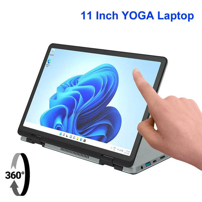 New Yoga Laptop 11inch IPS Touch Screen Intel N100 Quad Core DDR4 32GB RAM 1TB SSD Business Notebook Computer Laptop
