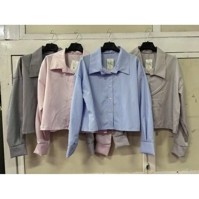 Shirt Casual shirt Woman Allseason Made in Cina Daily Various Colors Standard StripedSUP02-5369-10372-10188