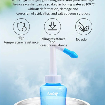 1 Piece Nasal Wash Bottle 300ml Adult And Children Nasal Cavity And Nasal Wash Bottle Physiological Saline Rhinitis Manual