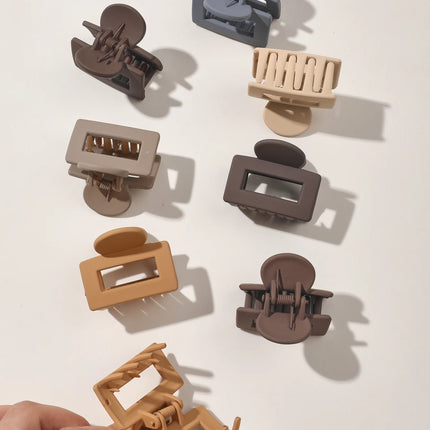 4 Pack Medium Small Hair Clips for Women, Claw Clips for Thick Thin Hair, Strong Hold Square Jaw Clips