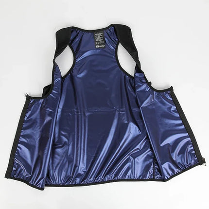 Women's Sleeveless Sauna Suit Zipper Waist Trainer Vest Sweat Tank Top Shaper Tummy Control for Weight Loss Ladies Gym Clothing