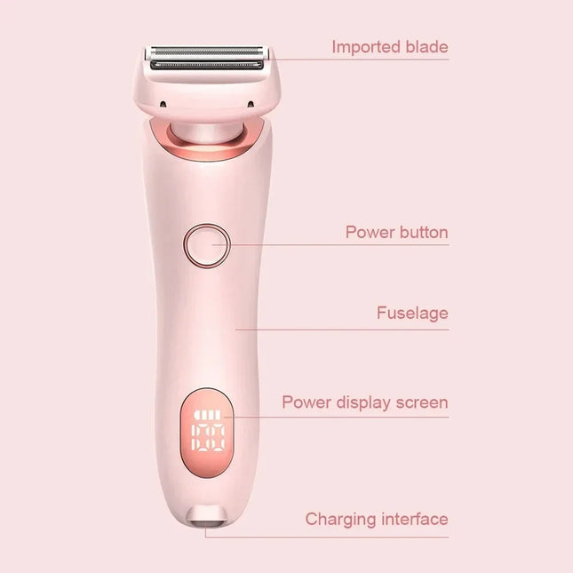 Electric Razors for Women 2 In 1 Bikini Trimmer Face Shavers Hair Removal for Underarms Legs Ladies Body Trimmer IPX7 Waterproof