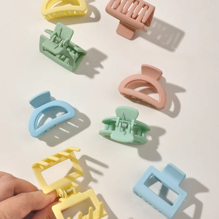4 Pack Medium Small Hair Clips for Women, Claw Clips for Thick Thin Hair, Strong Hold Square Jaw Clips