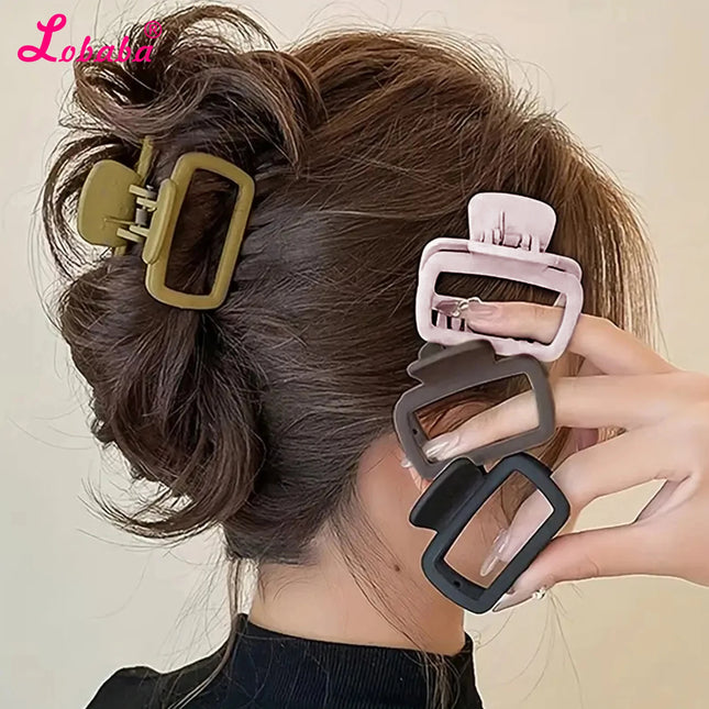 4 Pack Medium Small Hair Clips for Women, Claw Clips for Thick Thin Hair, Strong Hold Square Jaw Clips