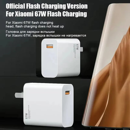Xiaomi 67W USB Fast Charger For Xiaomi 14 13 12 11 10 Ultra Redmi Note 12T 13 Pro Turbo Quick Charge Type C USB Charging Cable