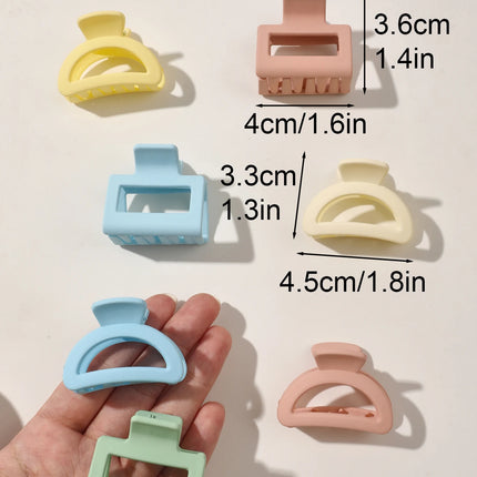 4 Pack Medium Small Hair Clips for Women, Claw Clips for Thick Thin Hair, Strong Hold Square Jaw Clips