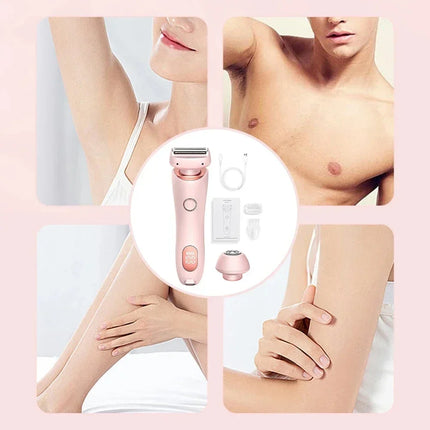 Electric Razors for Women 2 In 1 Bikini Trimmer Face Shavers Hair Removal for Underarms Legs Ladies Body Trimmer IPX7 Waterproof