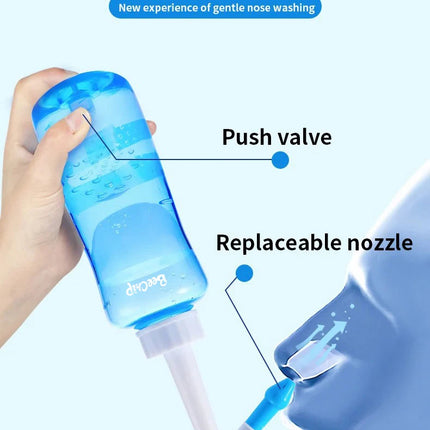 1 Piece Nasal Wash Bottle 300ml Adult And Children Nasal Cavity And Nasal Wash Bottle Physiological Saline Rhinitis Manual