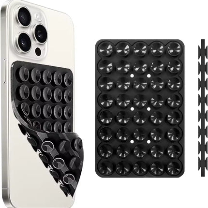Silicone Suction Cup Phone Case Mount Double Sided Hands-Free Strong Grip Holder for Selfies and Videos for iPhone Android