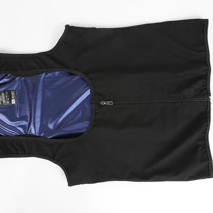 Women's Sleeveless Sauna Suit Zipper Waist Trainer Vest Sweat Tank Top Shaper Tummy Control for Weight Loss Ladies Gym Clothing