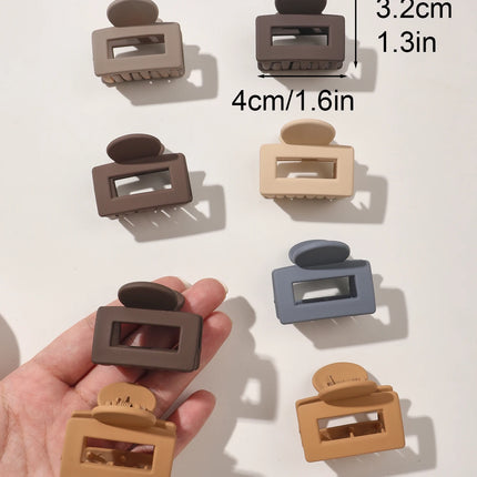 4 Pack Medium Small Hair Clips for Women, Claw Clips for Thick Thin Hair, Strong Hold Square Jaw Clips