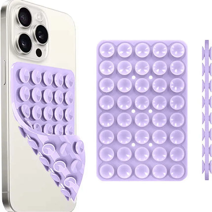 Silicone Suction Cup Phone Case Mount Double Sided Hands-Free Strong Grip Holder for Selfies and Videos for iPhone Android